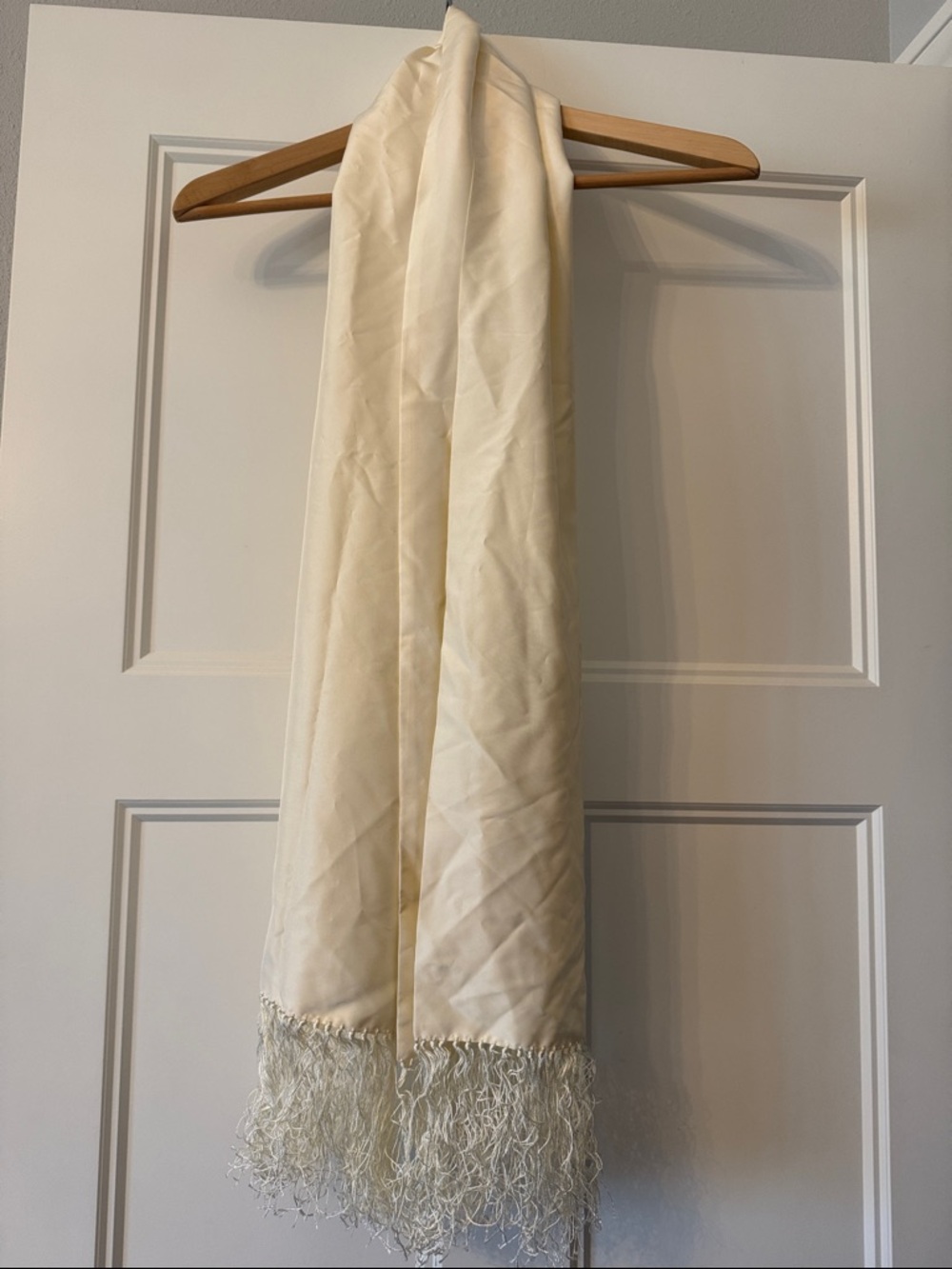 J. Crew Silk scarf in Soft Ivory